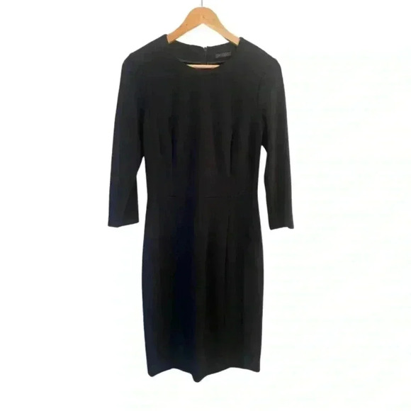 Peserico Black Mini Dress, Italian Designer Size 42 US Size 6 Quiet Luxury - Picture 3 of 10